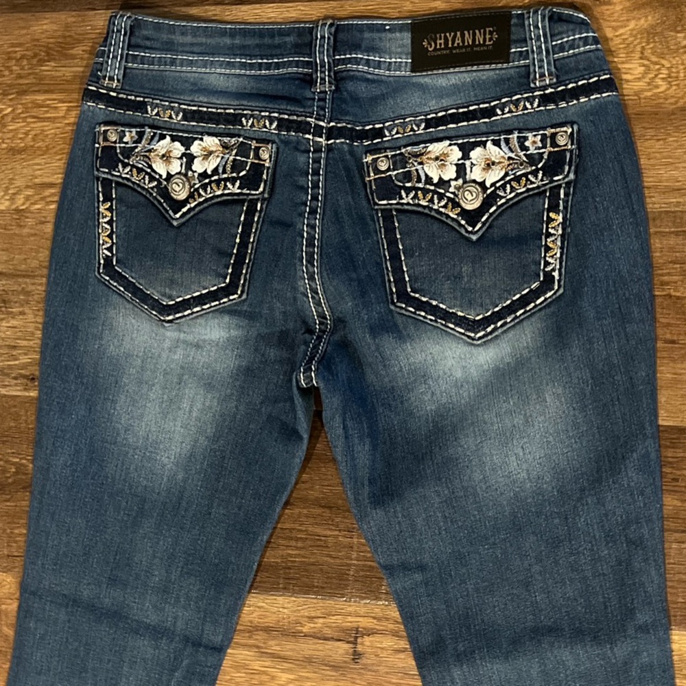 Shyanne Jeans Bootcut Shy Womens Size 29 Reg Country Floral Stretch